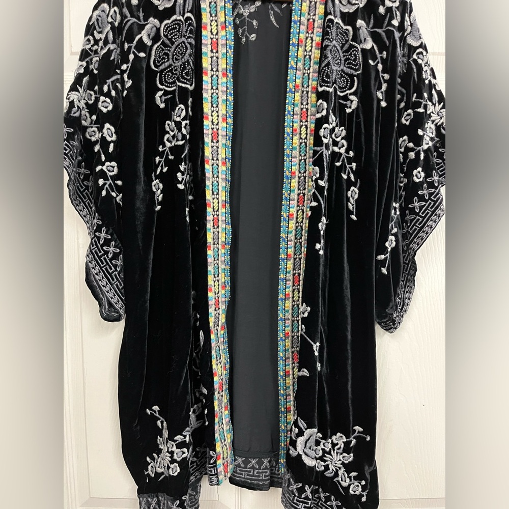 Johnny Was Okinawa Velvet Drape Kimono